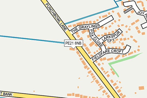 PE21 8NB map - OS OpenMap – Local (Ordnance Survey)