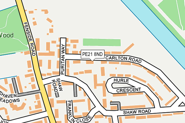PE21 8ND map - OS OpenMap – Local (Ordnance Survey)