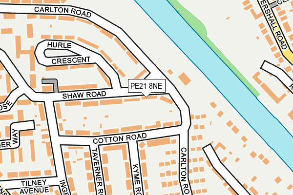PE21 8NE map - OS OpenMap – Local (Ordnance Survey)