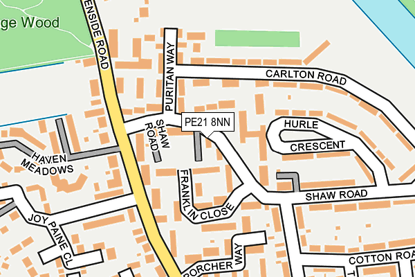 PE21 8NN map - OS OpenMap – Local (Ordnance Survey)