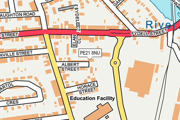 PE21 8NU map - OS OpenMap – Local (Ordnance Survey)
