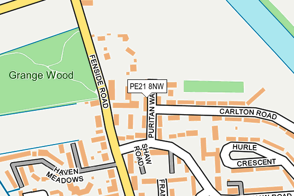 PE21 8NW map - OS OpenMap – Local (Ordnance Survey)