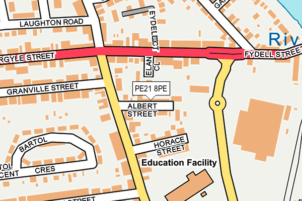 PE21 8PE map - OS OpenMap – Local (Ordnance Survey)