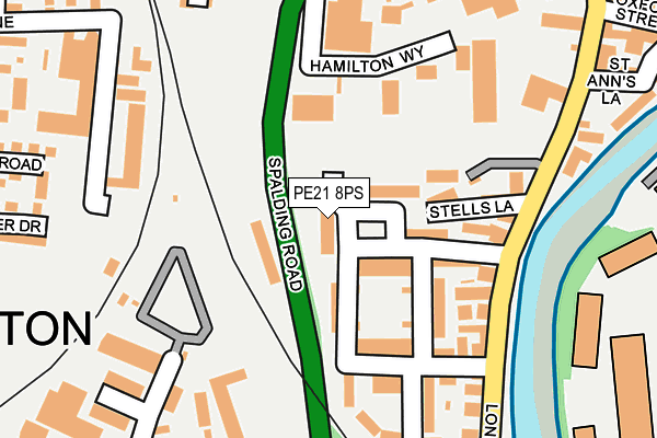 PE21 8PS map - OS OpenMap – Local (Ordnance Survey)