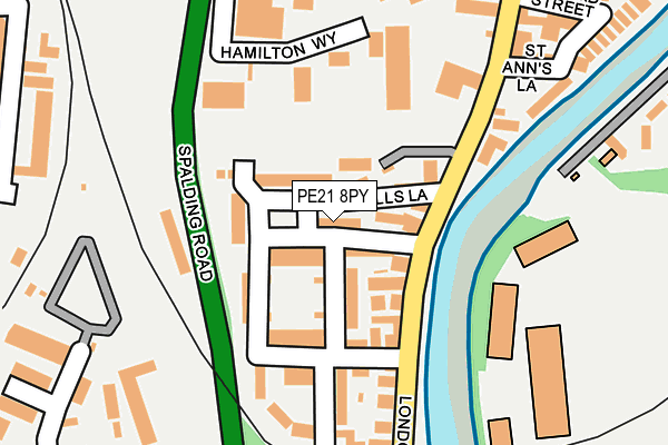 PE21 8PY map - OS OpenMap – Local (Ordnance Survey)