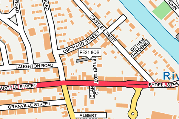 PE21 8QB map - OS OpenMap – Local (Ordnance Survey)