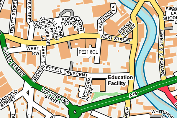 PE21 8QL map - OS OpenMap – Local (Ordnance Survey)
