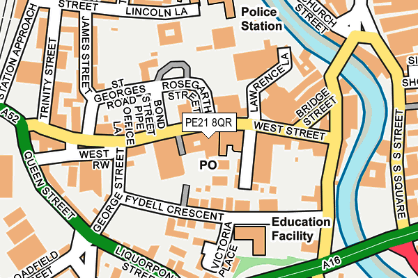 PE21 8QR map - OS OpenMap – Local (Ordnance Survey)