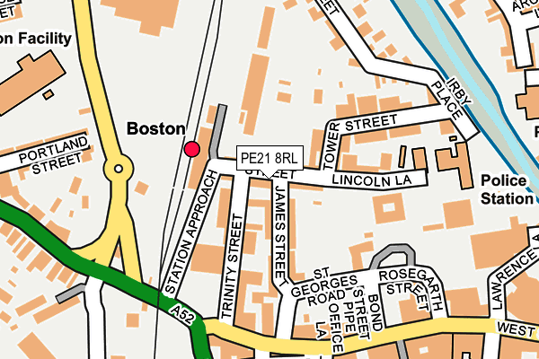 PE21 8RL map - OS OpenMap – Local (Ordnance Survey)