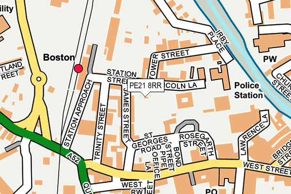 PE21 8RR map - OS OpenMap – Local (Ordnance Survey)