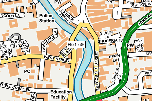 PE21 8SH map - OS OpenMap – Local (Ordnance Survey)