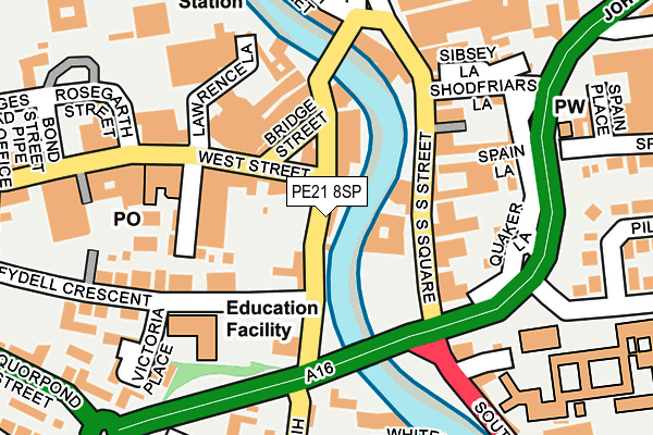 PE21 8SP map - OS OpenMap – Local (Ordnance Survey)