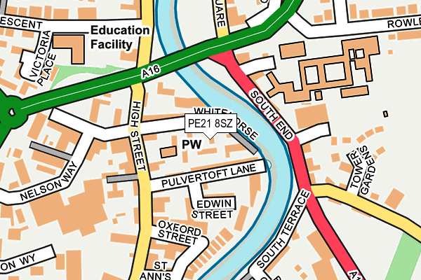 PE21 8SZ map - OS OpenMap – Local (Ordnance Survey)