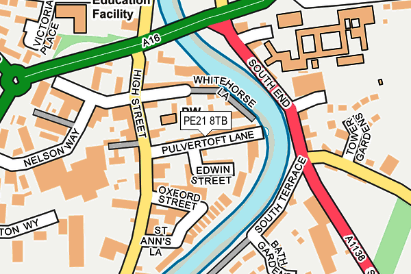PE21 8TB map - OS OpenMap – Local (Ordnance Survey)