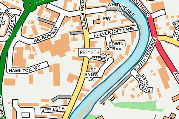 PE21 8TH map - OS OpenMap – Local (Ordnance Survey)