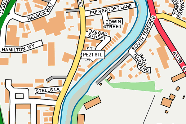 PE21 8TL map - OS OpenMap – Local (Ordnance Survey)