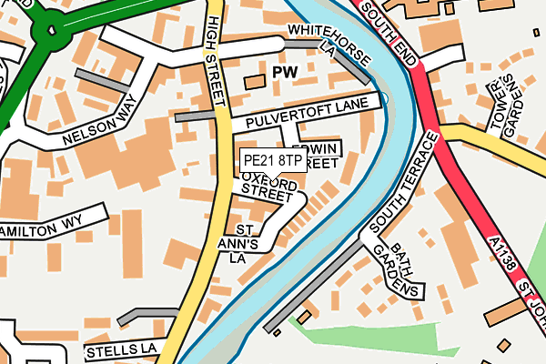 PE21 8TP map - OS OpenMap – Local (Ordnance Survey)