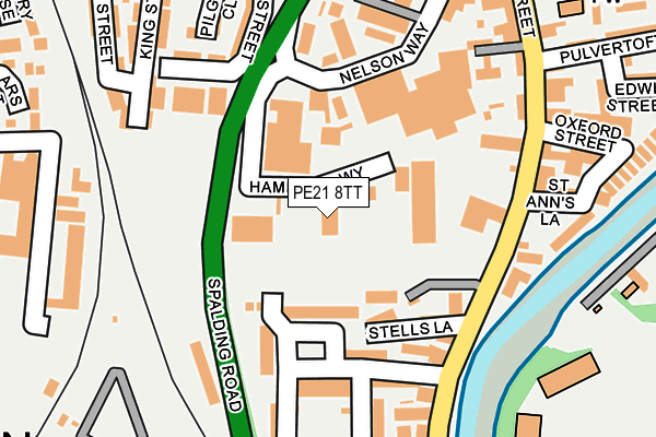 PE21 8TT map - OS OpenMap – Local (Ordnance Survey)