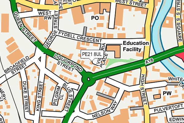 PE21 8UL map - OS OpenMap – Local (Ordnance Survey)