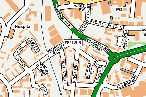 PE21 8UR map - OS OpenMap – Local (Ordnance Survey)