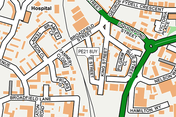 PE21 8UY map - OS OpenMap – Local (Ordnance Survey)