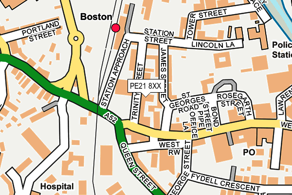 PE21 8XX map - OS OpenMap – Local (Ordnance Survey)