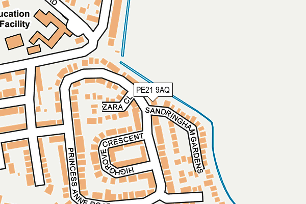 PE21 9AQ map - OS OpenMap – Local (Ordnance Survey)