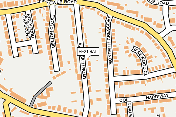 PE21 9AT map - OS OpenMap – Local (Ordnance Survey)