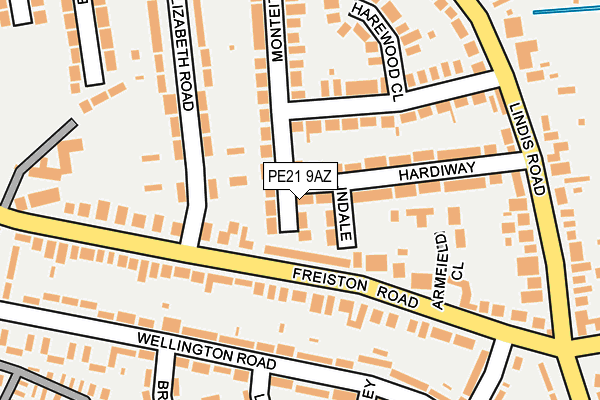PE21 9AZ map - OS OpenMap – Local (Ordnance Survey)