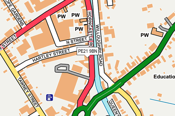 PE21 9BN map - OS OpenMap – Local (Ordnance Survey)