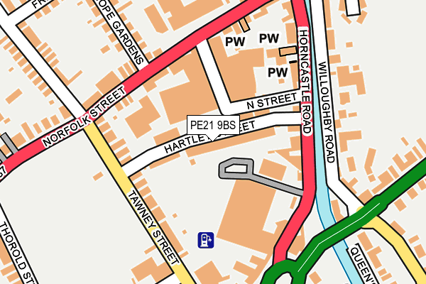 PE21 9BS map - OS OpenMap – Local (Ordnance Survey)