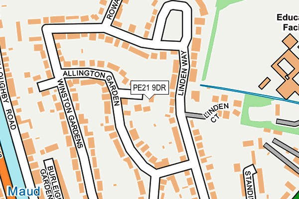 PE21 9DR map - OS OpenMap – Local (Ordnance Survey)