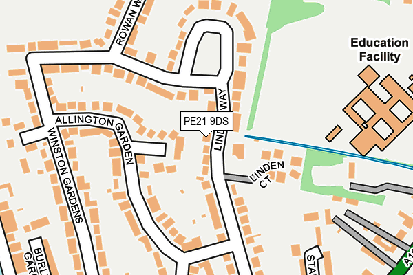 PE21 9DS map - OS OpenMap – Local (Ordnance Survey)