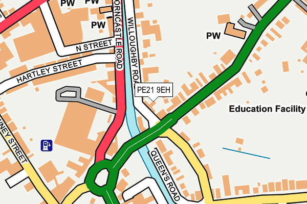 PE21 9EH map - OS OpenMap – Local (Ordnance Survey)