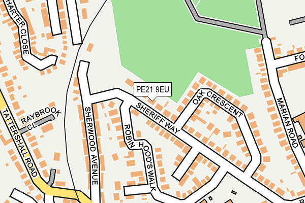 PE21 9EU map - OS OpenMap – Local (Ordnance Survey)