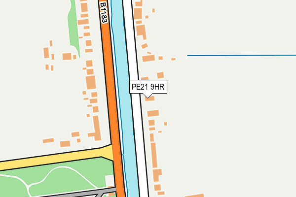 PE21 9HR map - OS OpenMap – Local (Ordnance Survey)