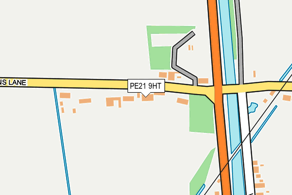PE21 9HT map - OS OpenMap – Local (Ordnance Survey)