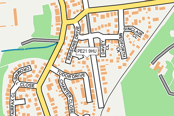 PE21 9HU map - OS OpenMap – Local (Ordnance Survey)