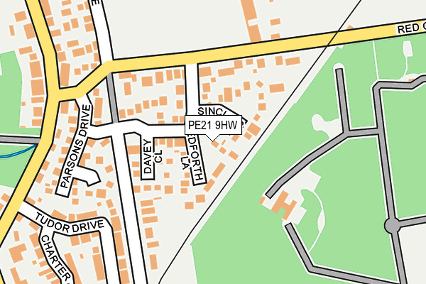 PE21 9HW map - OS OpenMap – Local (Ordnance Survey)