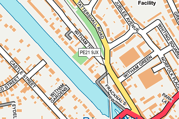 PE21 9JX map - OS OpenMap – Local (Ordnance Survey)