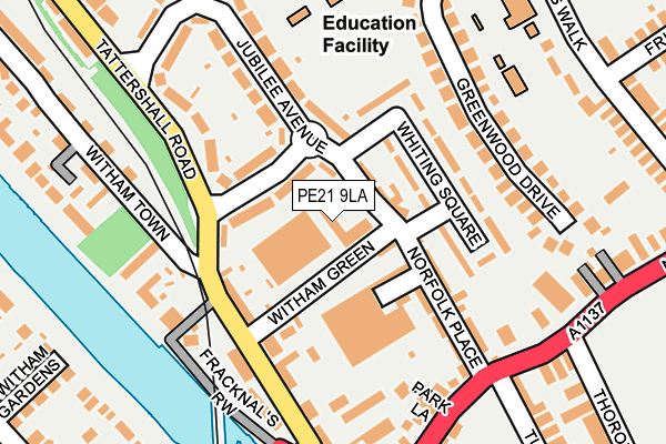 PE21 9LA map - OS OpenMap – Local (Ordnance Survey)
