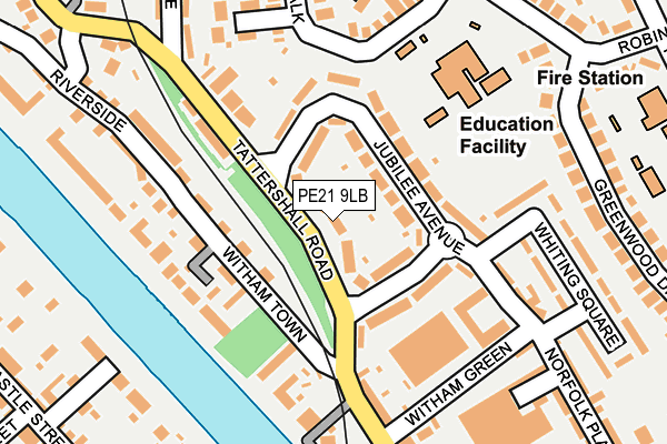 PE21 9LB map - OS OpenMap – Local (Ordnance Survey)