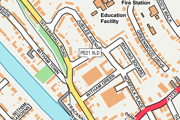 PE21 9LD map - OS OpenMap – Local (Ordnance Survey)