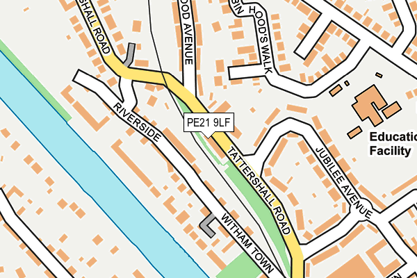 PE21 9LF map - OS OpenMap – Local (Ordnance Survey)