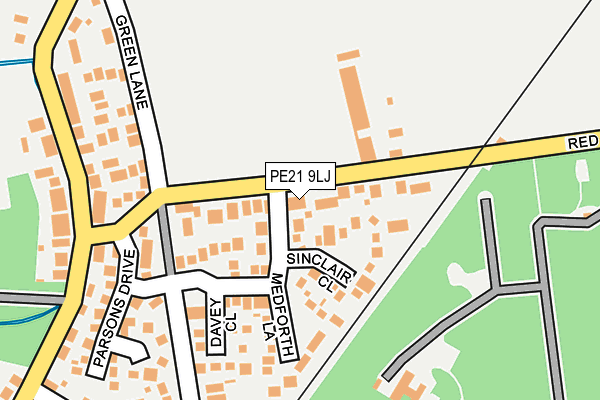 PE21 9LJ map - OS OpenMap – Local (Ordnance Survey)