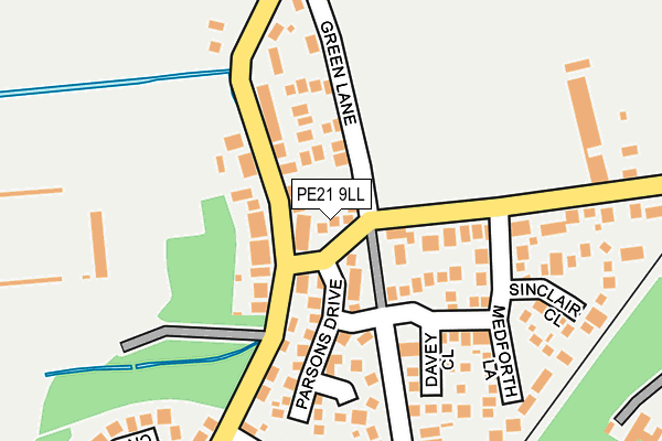PE21 9LL map - OS OpenMap – Local (Ordnance Survey)