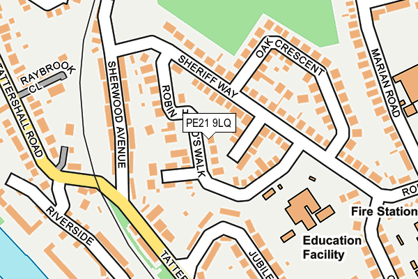 PE21 9LQ map - OS OpenMap – Local (Ordnance Survey)