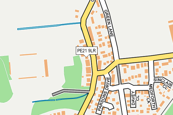 PE21 9LR map - OS OpenMap – Local (Ordnance Survey)