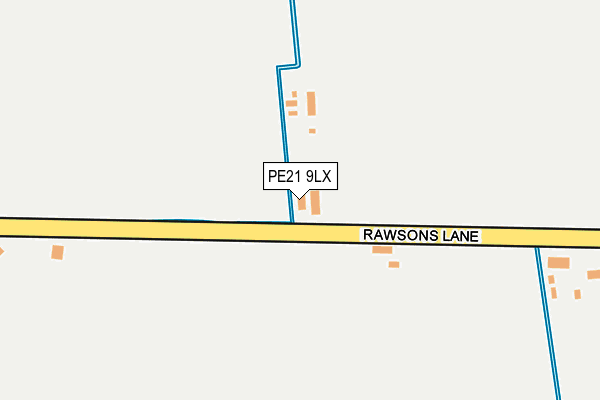 PE21 9LX map - OS OpenMap – Local (Ordnance Survey)
