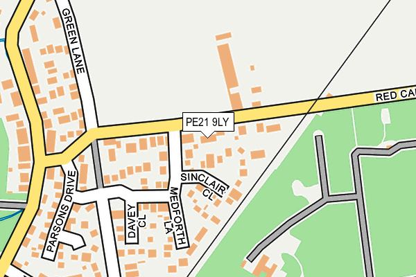 PE21 9LY map - OS OpenMap – Local (Ordnance Survey)